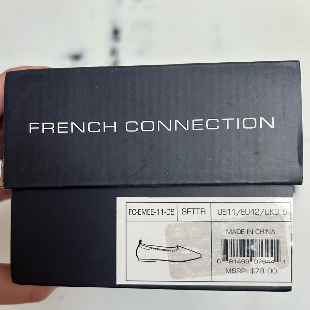 French Connection "The Emme" snake print ballet flats size 10/11 - Picture 7 of 7